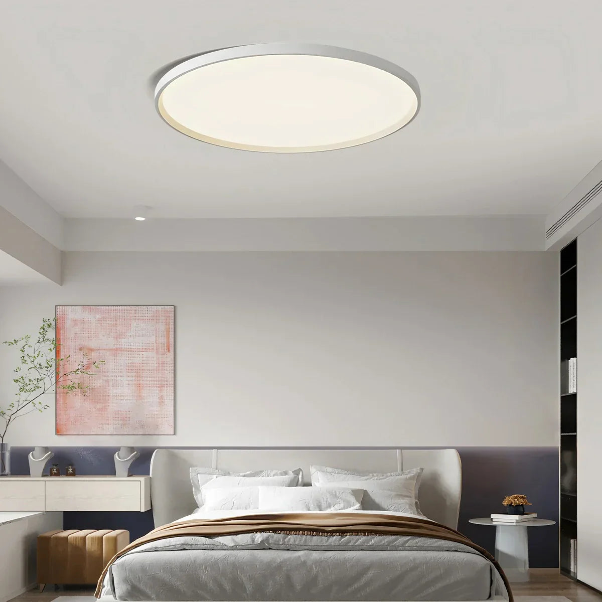Vlakke ronde plafondlamp voor slaapkamer - Orntli
