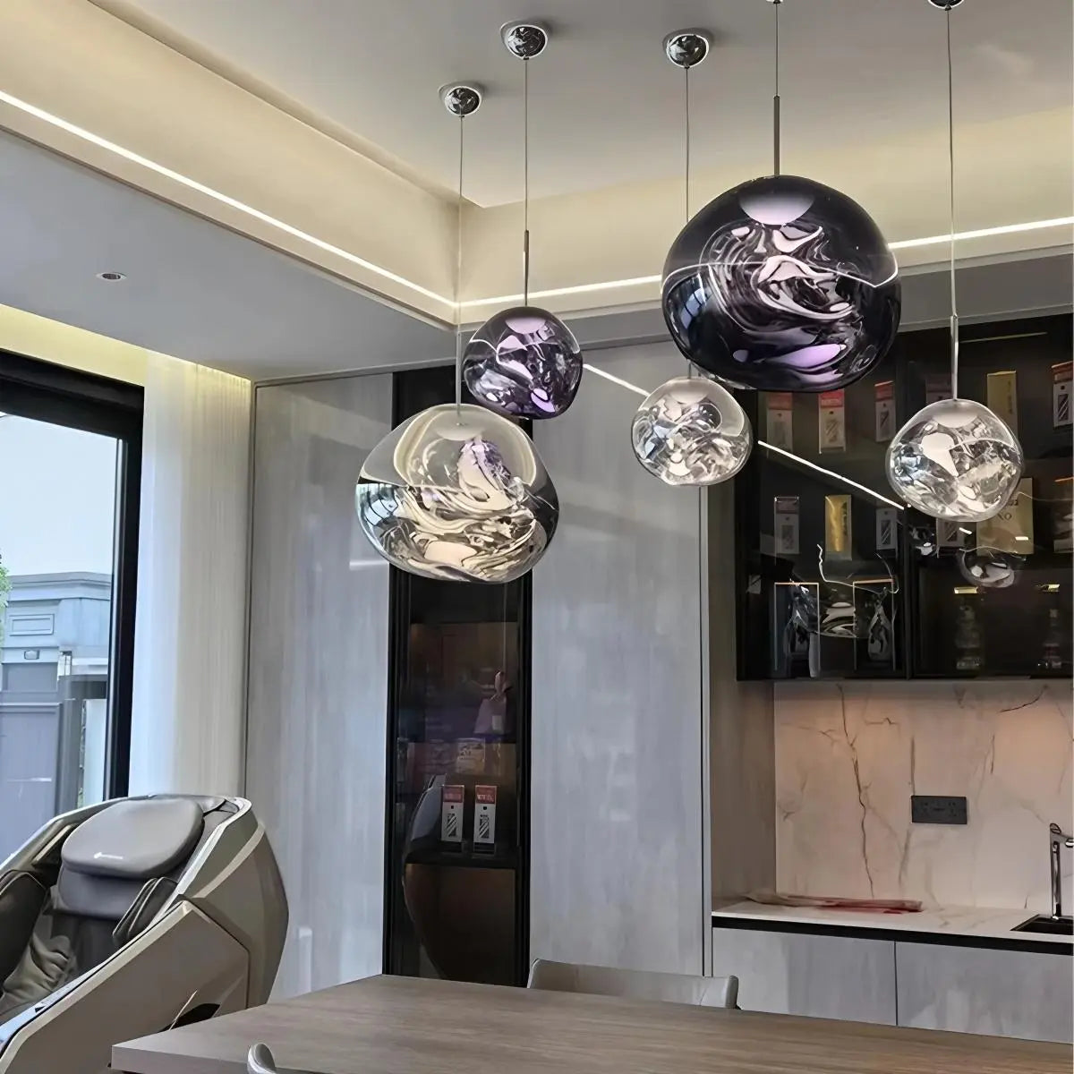 מנורת תלייה מודרנית מלבנית לחדר אוכל - Orntli