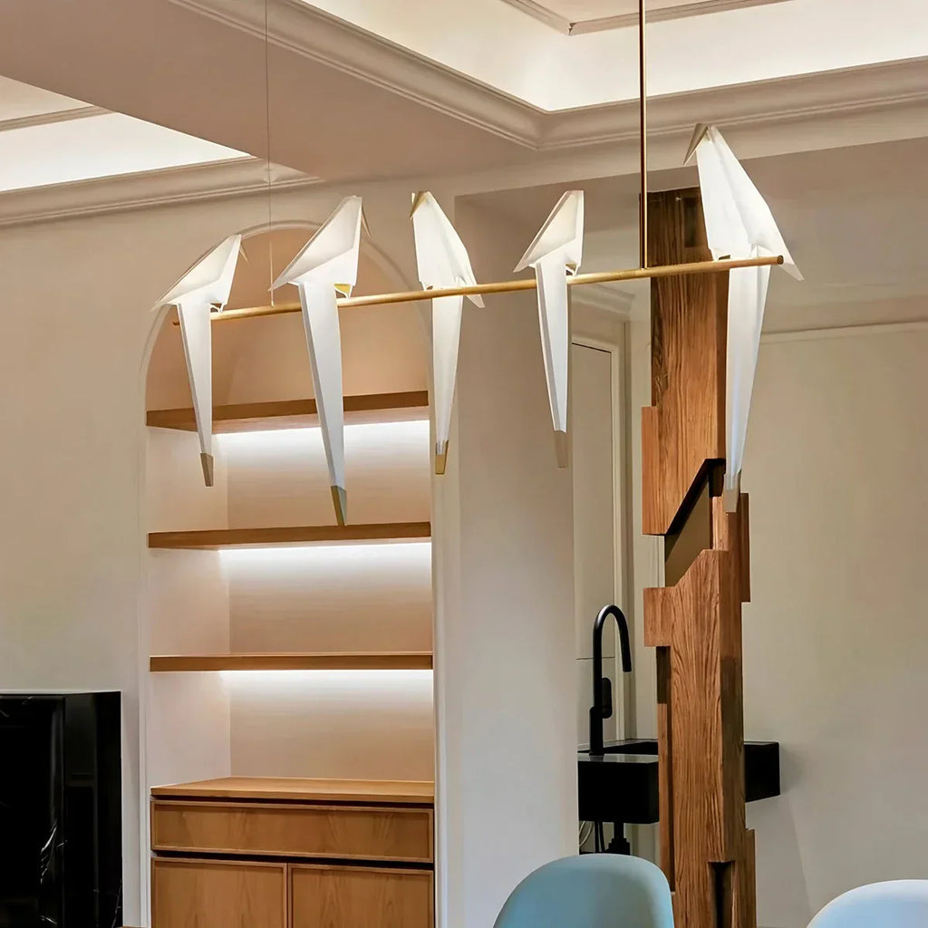 Papierkranich-Vogel-Kronleuchter für Esszimmer - Orntli