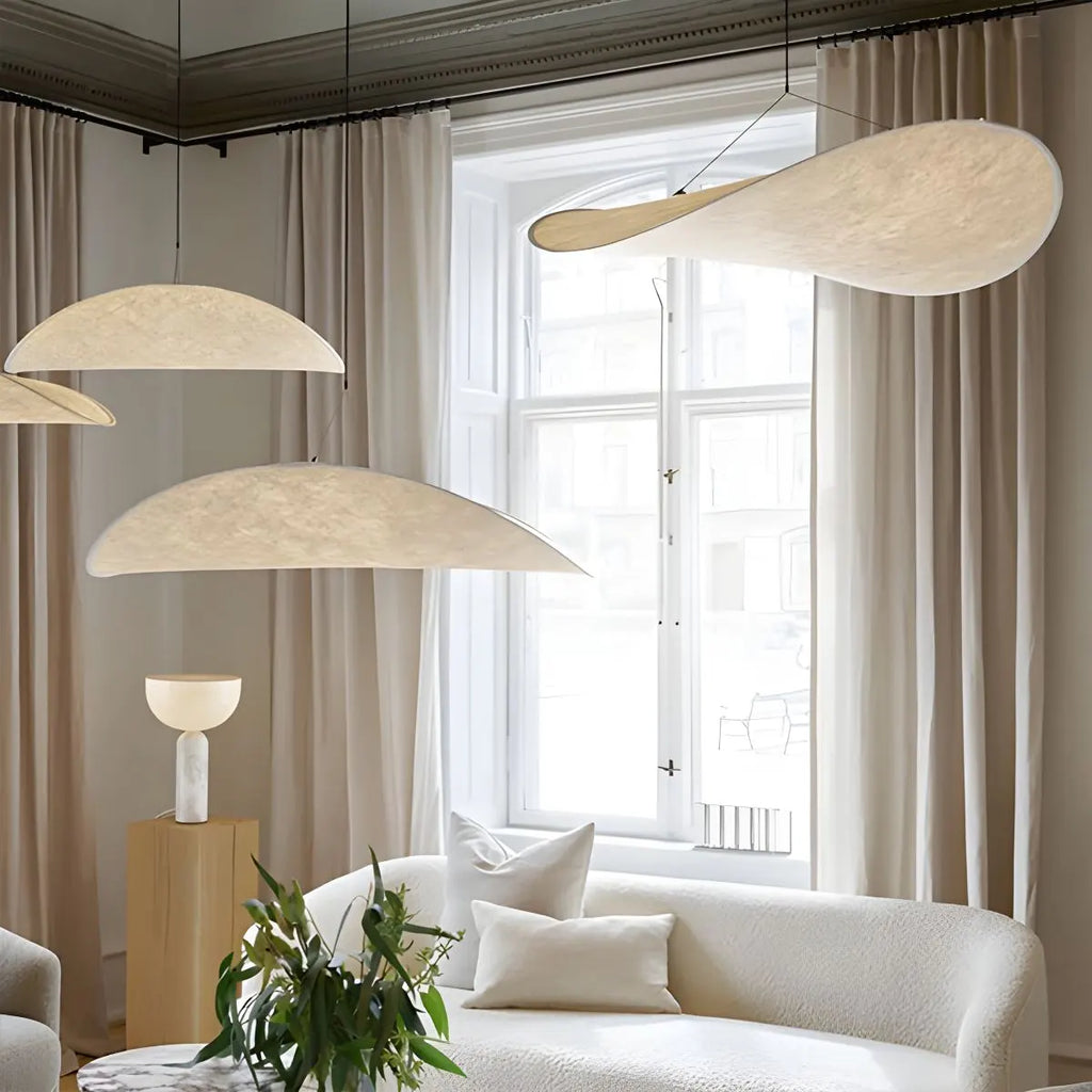 Lampu Gantung Sutera Bentuk Awan Seni Zen untuk Ruang Tamu - Orntli