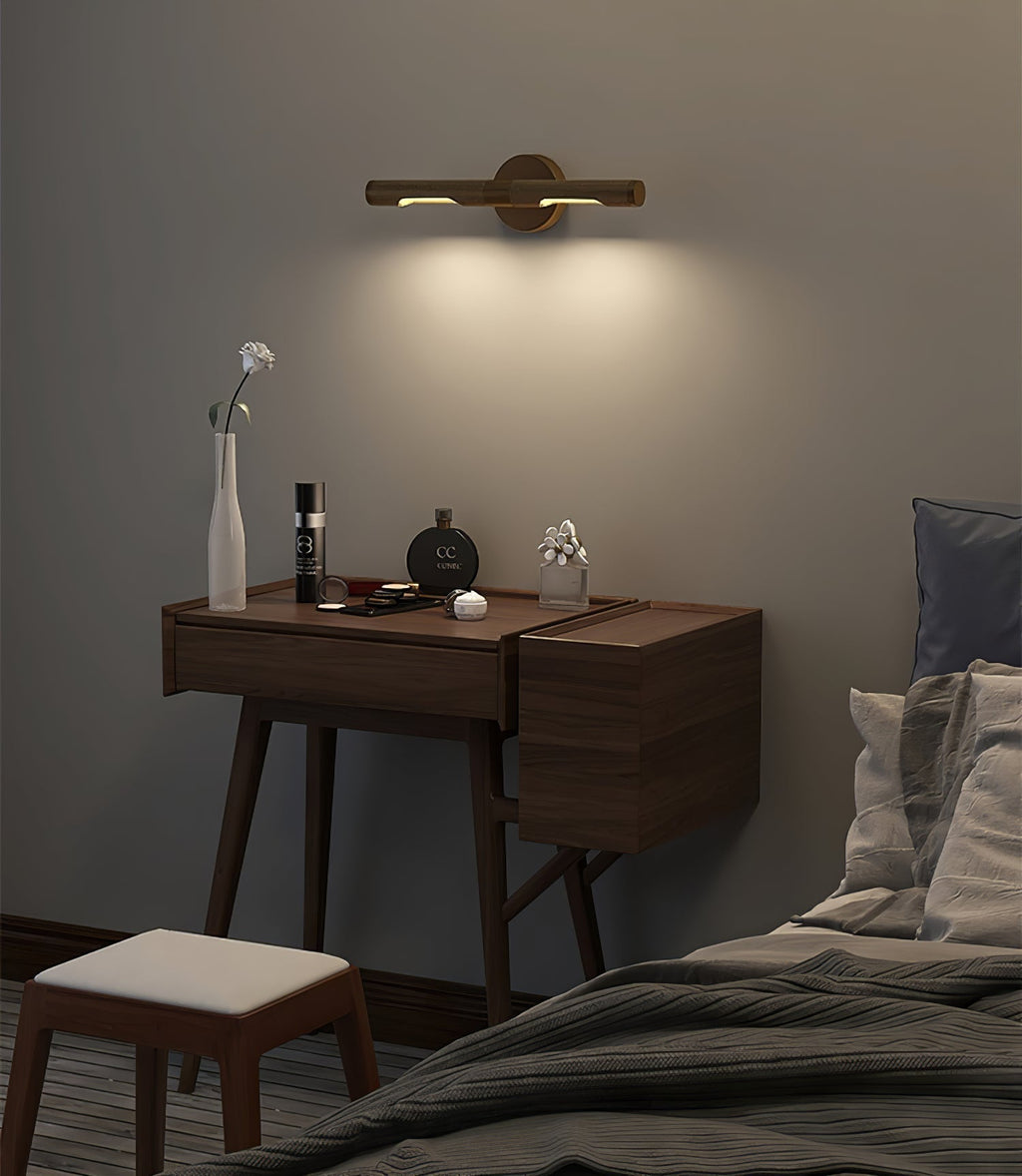 Lampada da parete LED moderna Solvain in ottone - Finitura brunita nera da 46cm