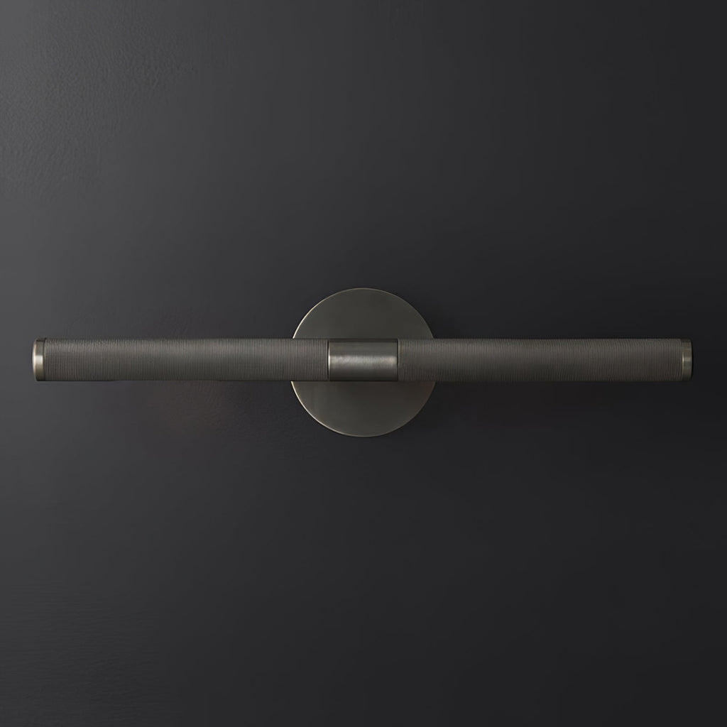 Lampada da parete LED moderna Solvain in ottone - Finitura brunita nera da 46cm