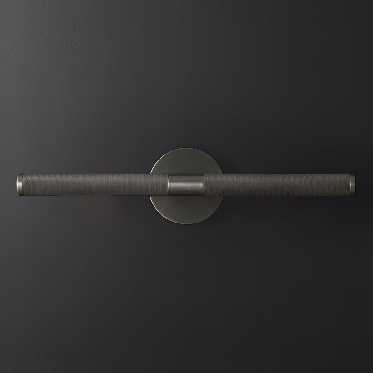Lampada da parete LED moderna Solvain in ottone - Finitura brunita nera da 46cm