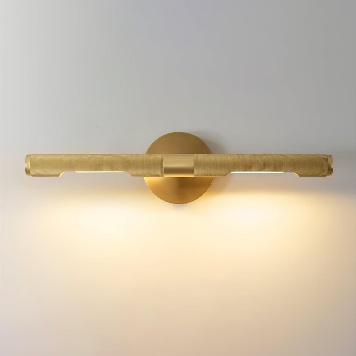 Lampada da parete LED moderna Solvain in ottone - Finitura brunita nera da 46cm