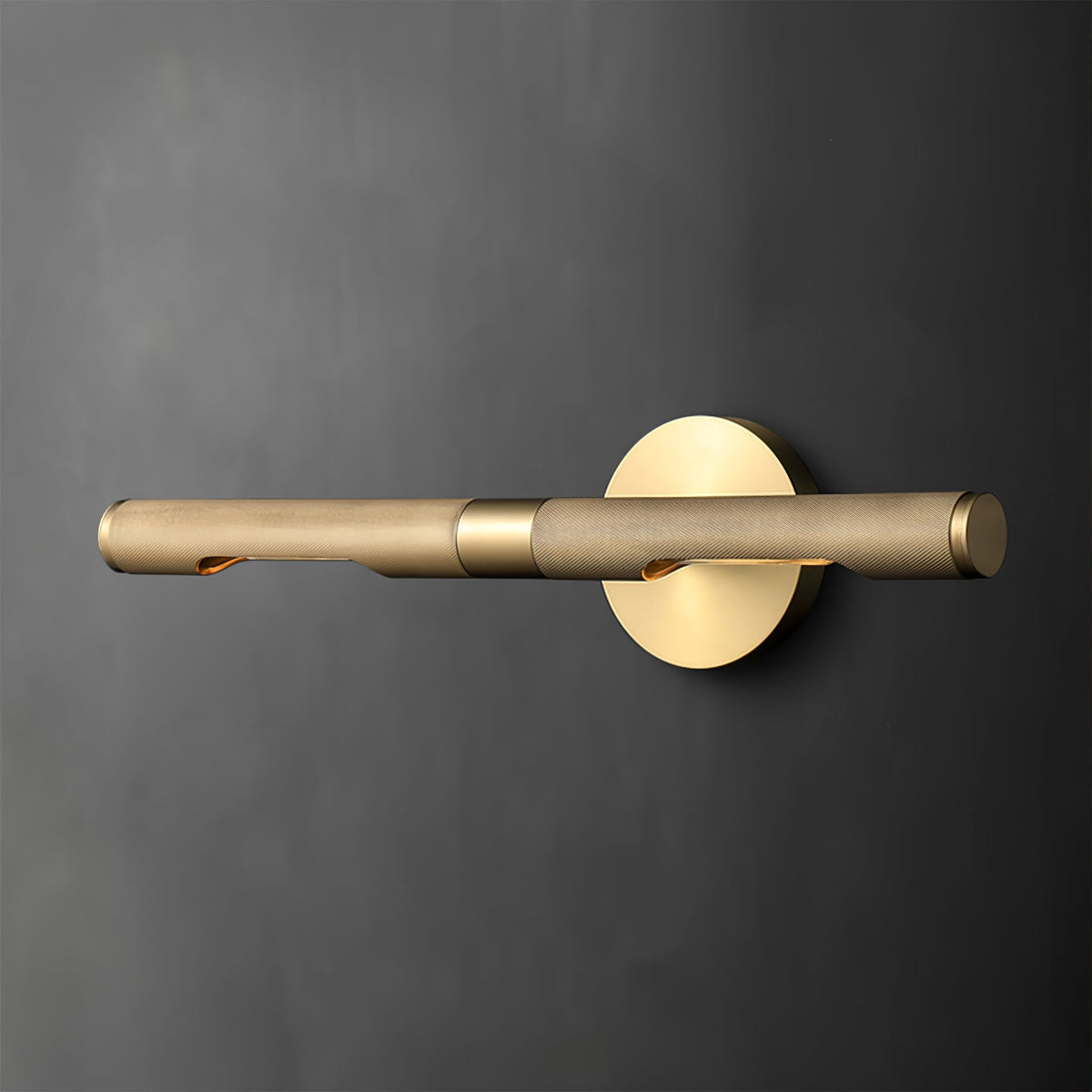 Lampada da parete LED moderna Solvain in ottone - Finitura brunita nera da 46cm