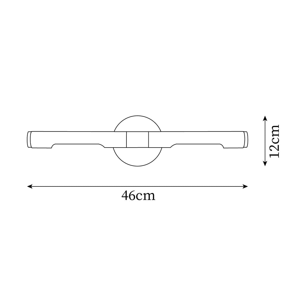Lampada da parete LED moderna Solvain in ottone - Finitura brunita nera da 46cm