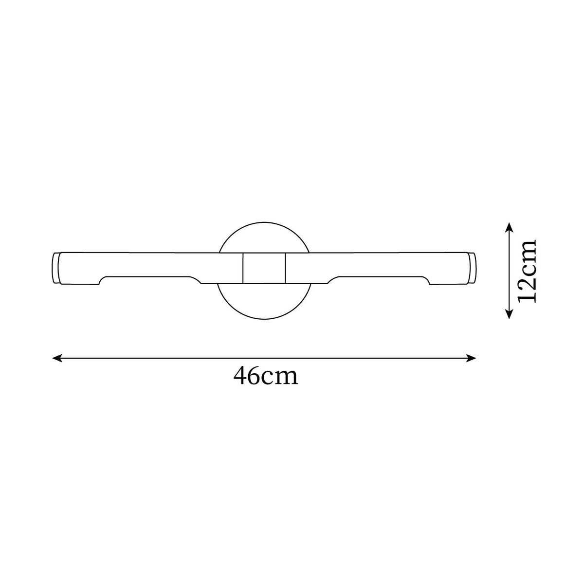 Lampada da parete LED moderna Solvain in ottone - Finitura brunita nera da 46cm
