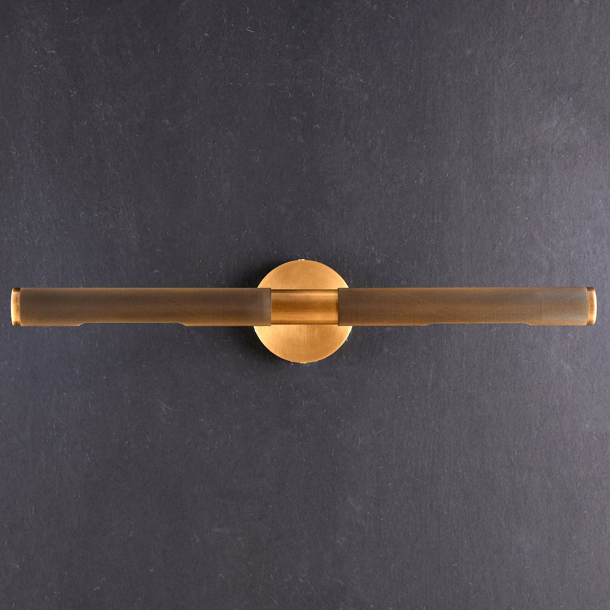 Lampada da parete LED moderna Solvain in ottone - Finitura brunita nera da 46cm