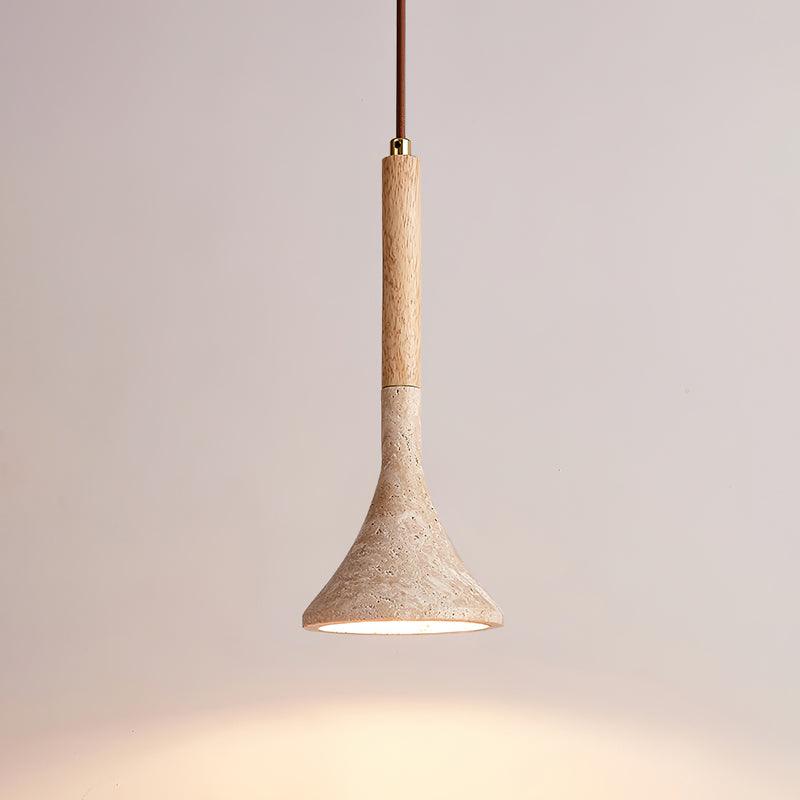 Aplomb Wabi-Sabi Traverten Sarkıt Lamba — G9 Ayarlanabilir Duy, 5 İnç Sarkma