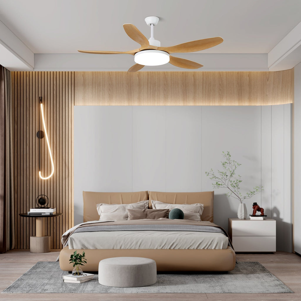 Keltis 48"/52" takvifte med lys – fjernkontroll med seks hastigheter, integrert LED