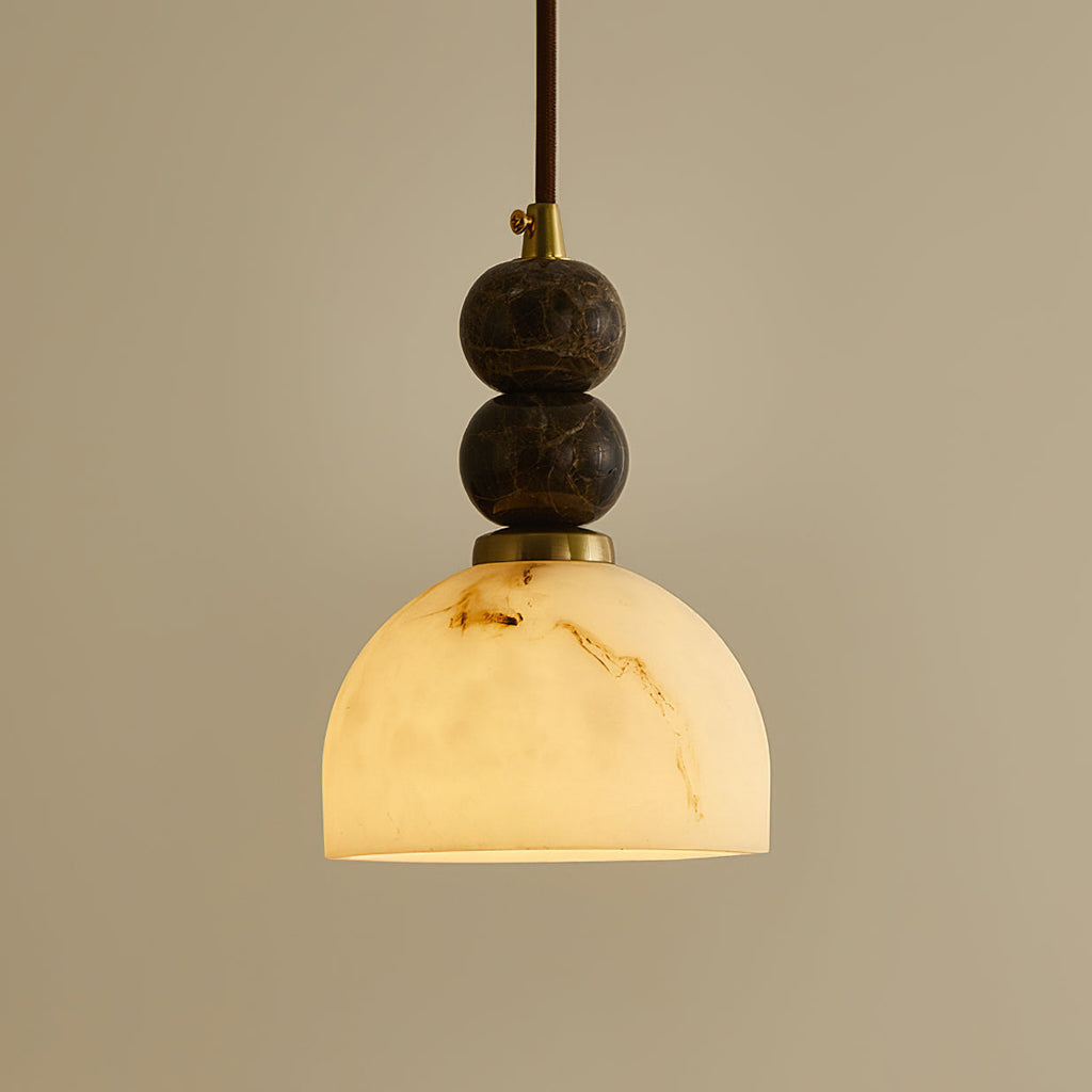 Lampada a sospensione da soffitto Arica – Cupola a sfera in marmo