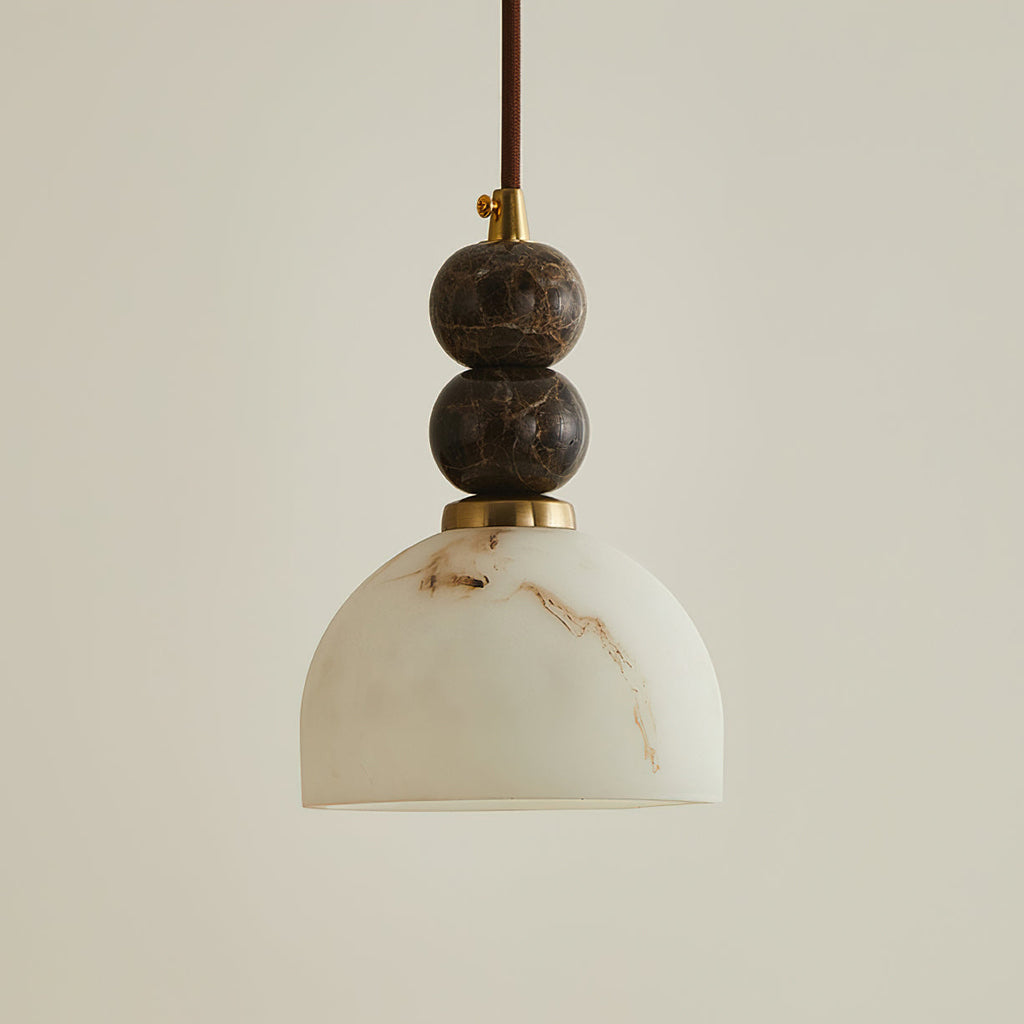 Lampada a sospensione da soffitto Arica – Cupola a sfera in marmo