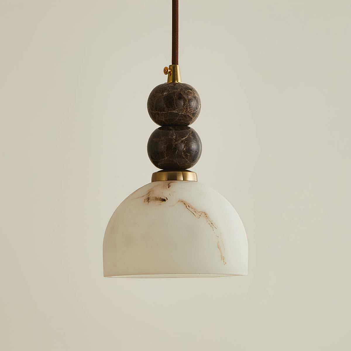 Lampada a sospensione da soffitto Arica – Cupola a sfera in marmo