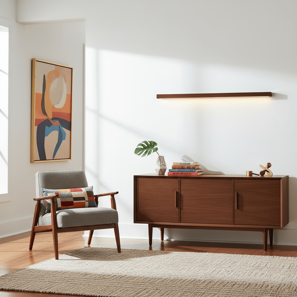 Arlo Linear Wood Wall Light — Slim Dual-Mount Design