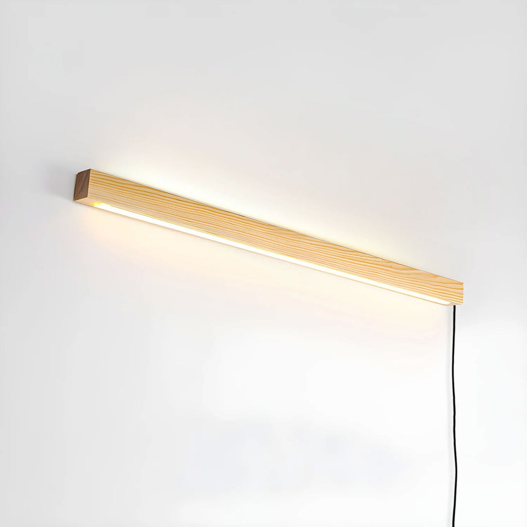 Arlo Linear Wood Plug-in Wall Light - Vakkerlight