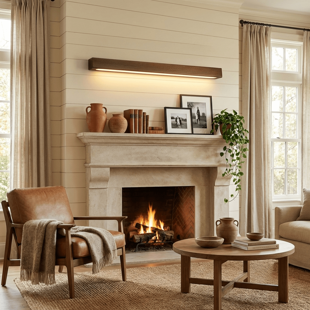 Arlo Linear Wood Wall Light — Slim Dual-Mount Design