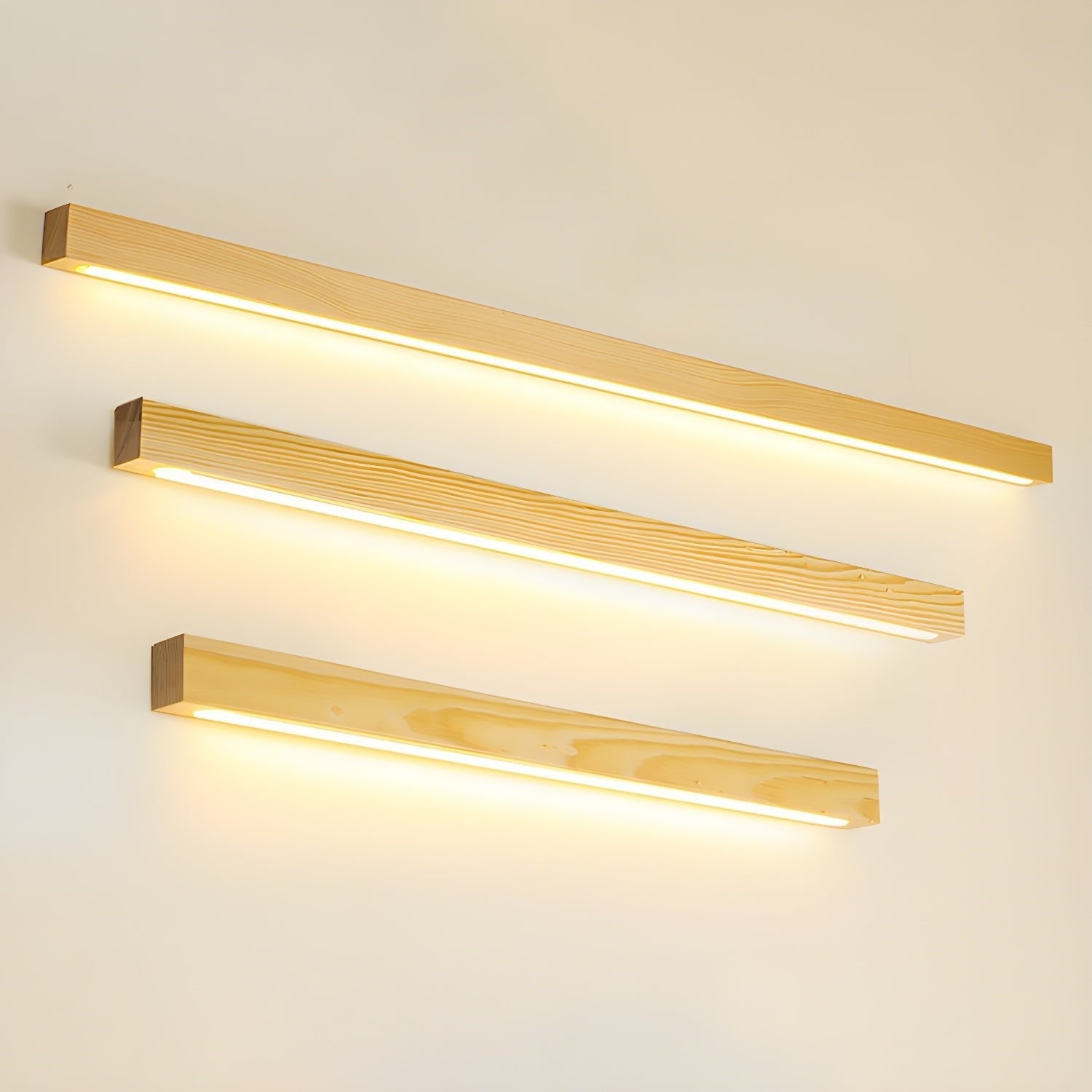 Arlo Linear Wood Wall Light — Slim Dual-Mount Design