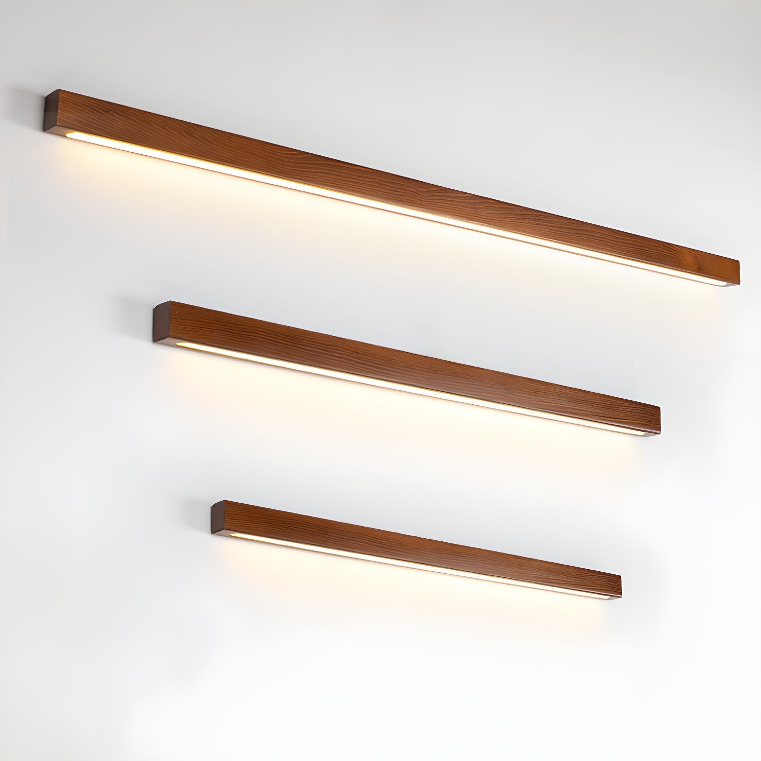 Arlo Linear Wood Wall Light — Slim Dual-Mount Design
