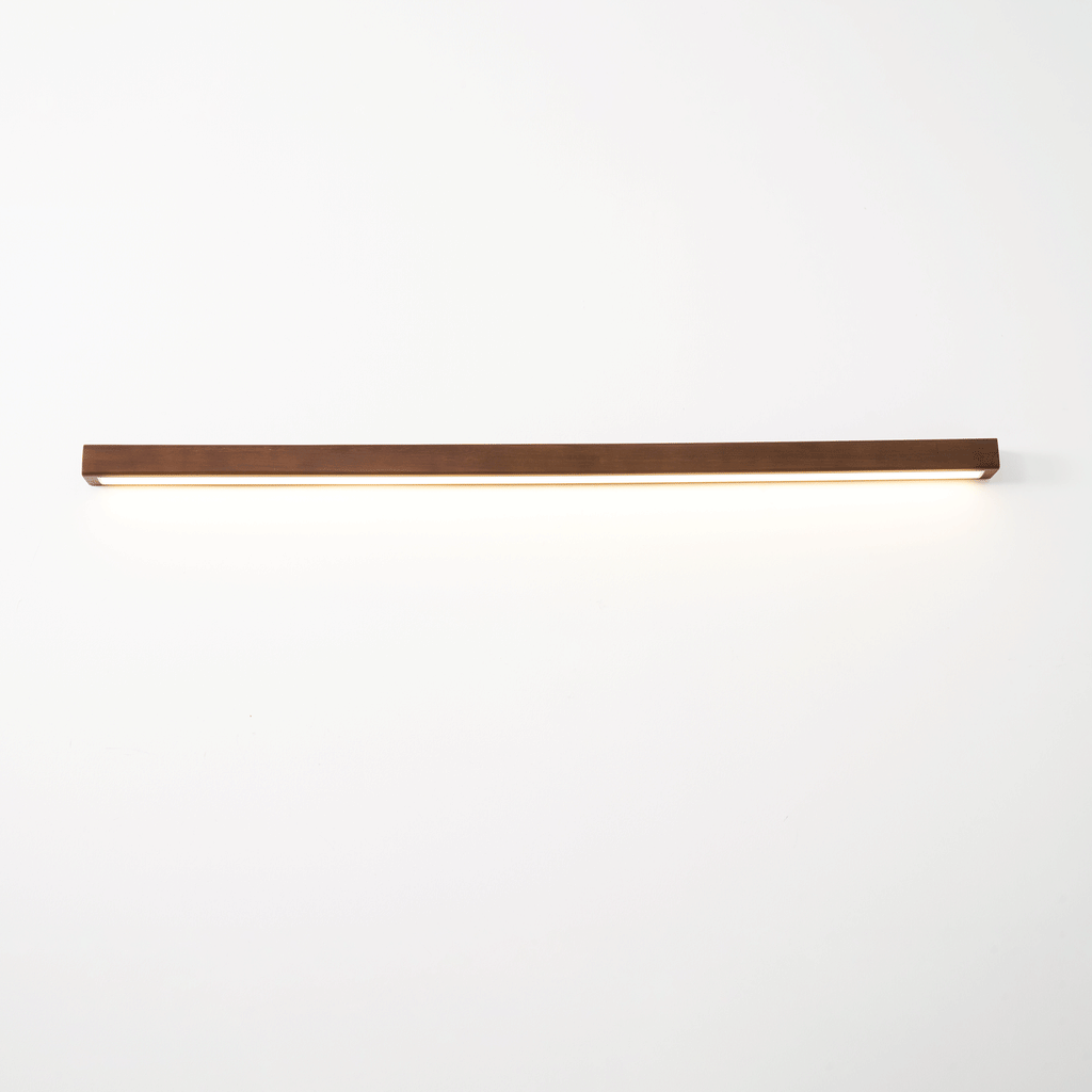 Arlo Linear Wood Wall Light — Slim Dual-Mount Design