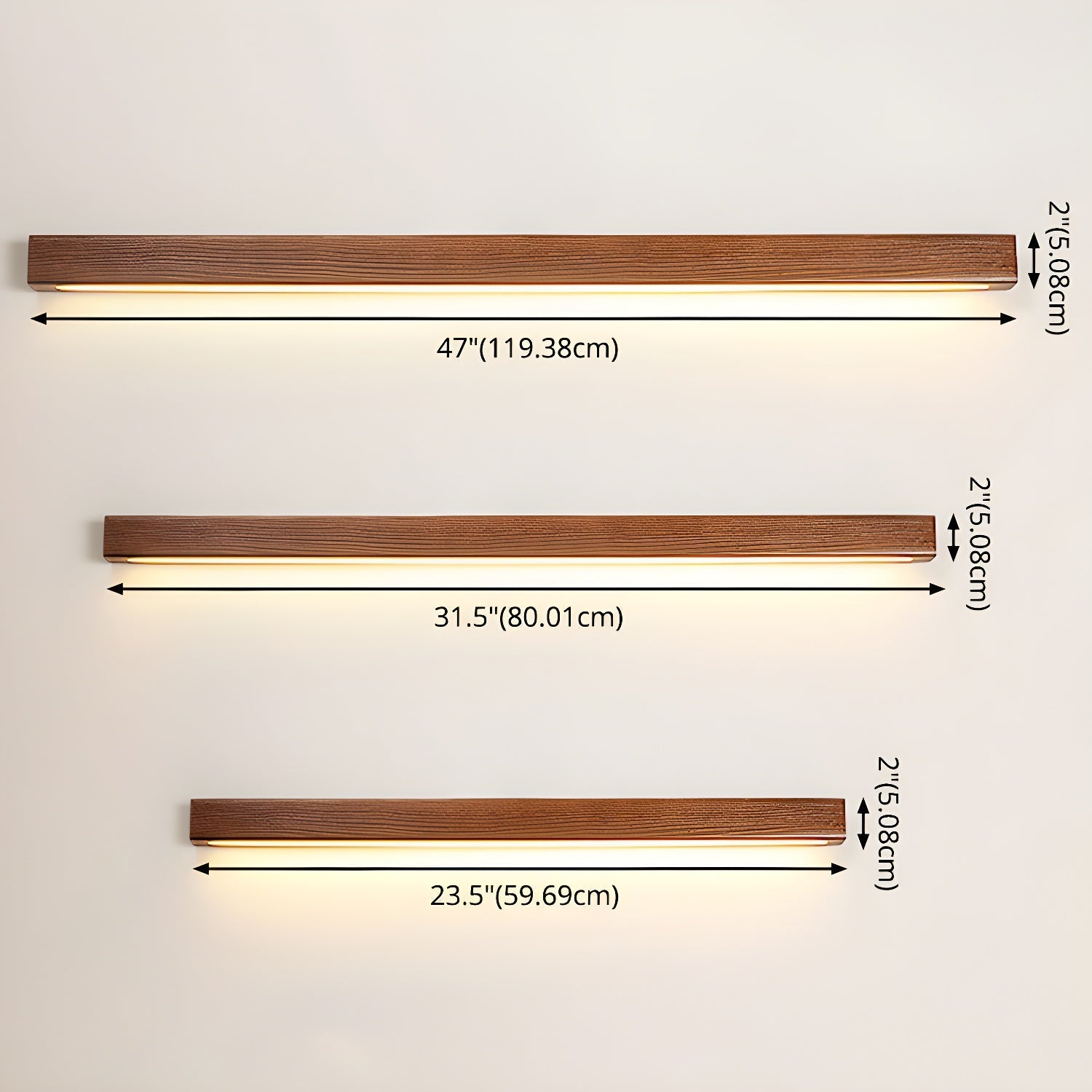 Arlo Linear Wood Wall Light — Slim Dual-Mount Design