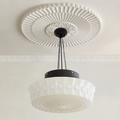 Valentina French Country Dome Pendant Light — Vintage White/Beige Finish