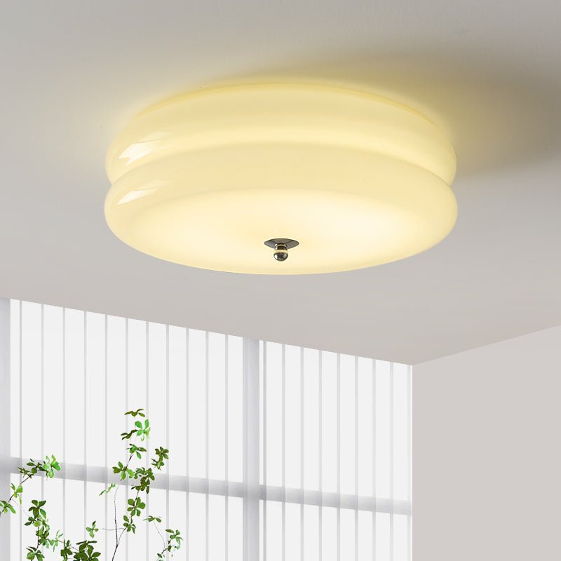 VKL-1021 Vintage Art Deco stropní svítidlo — průměr 15.7 palce, béžové provedení