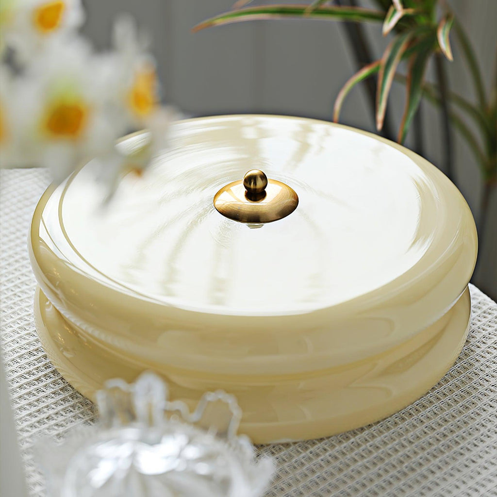 VKL-1021 Vintage Art Deco stropní svítidlo — průměr 15.7 palce, béžové provedení
