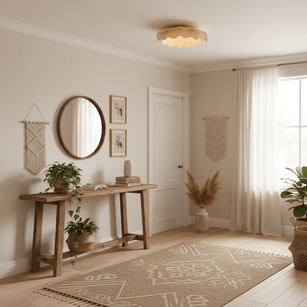 Stropní lampa Arwen s vlnitým plisovaným látkovým stínidlem zakřiveného tvaru