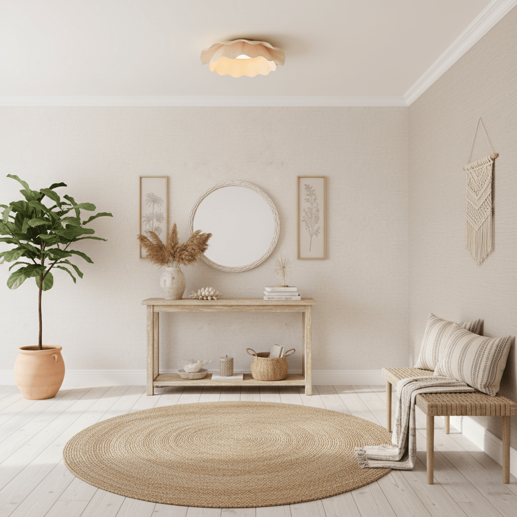 Stropní lampa Arwen s vlnitým plisovaným látkovým stínidlem zakřiveného tvaru