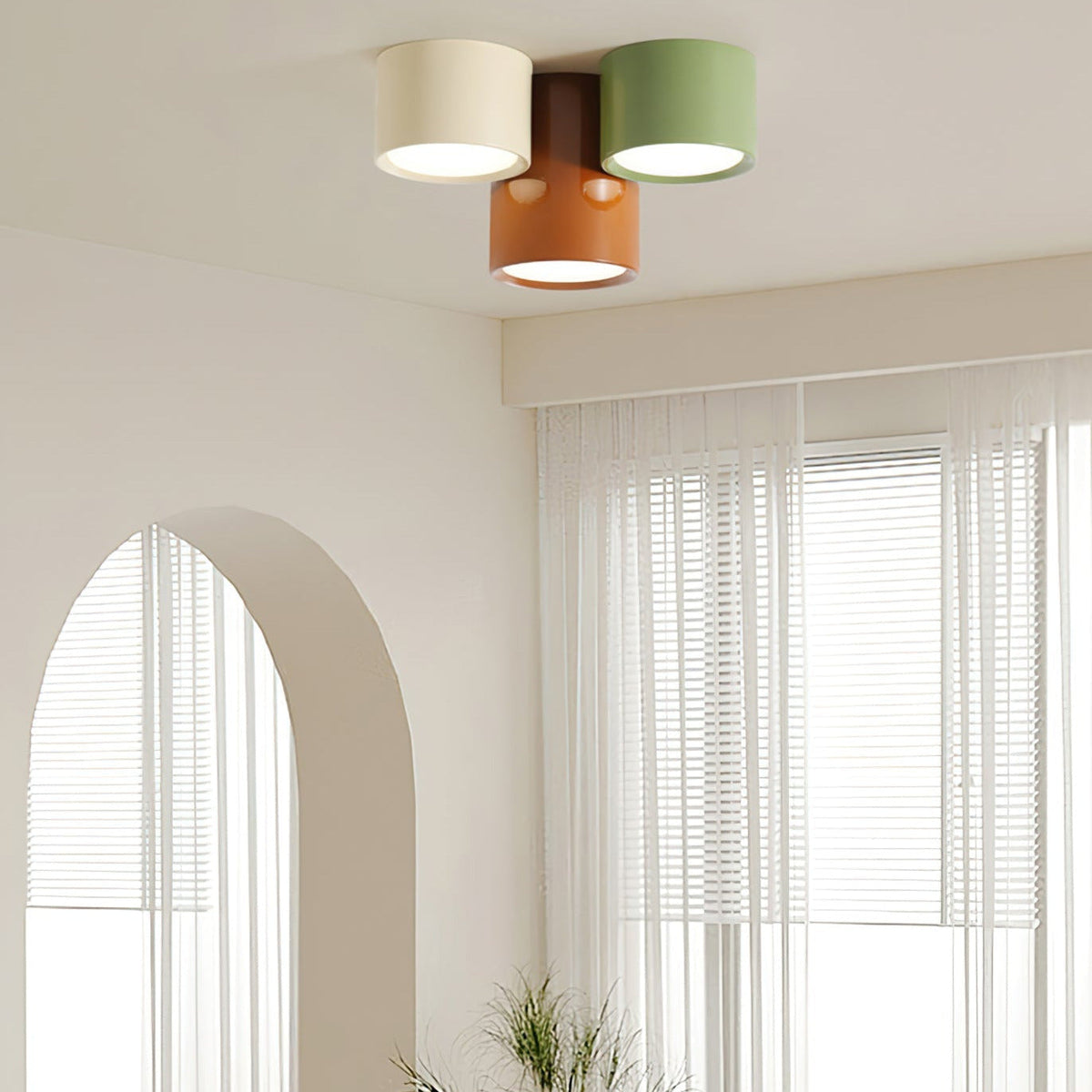 Lampada da soffitto Puln a combinazione colorata