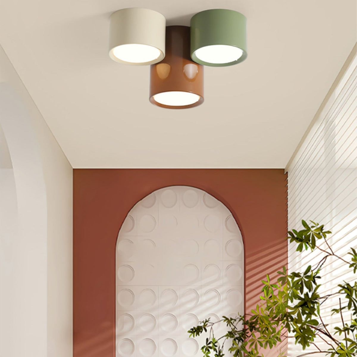 Lampada da soffitto Puln a combinazione colorata