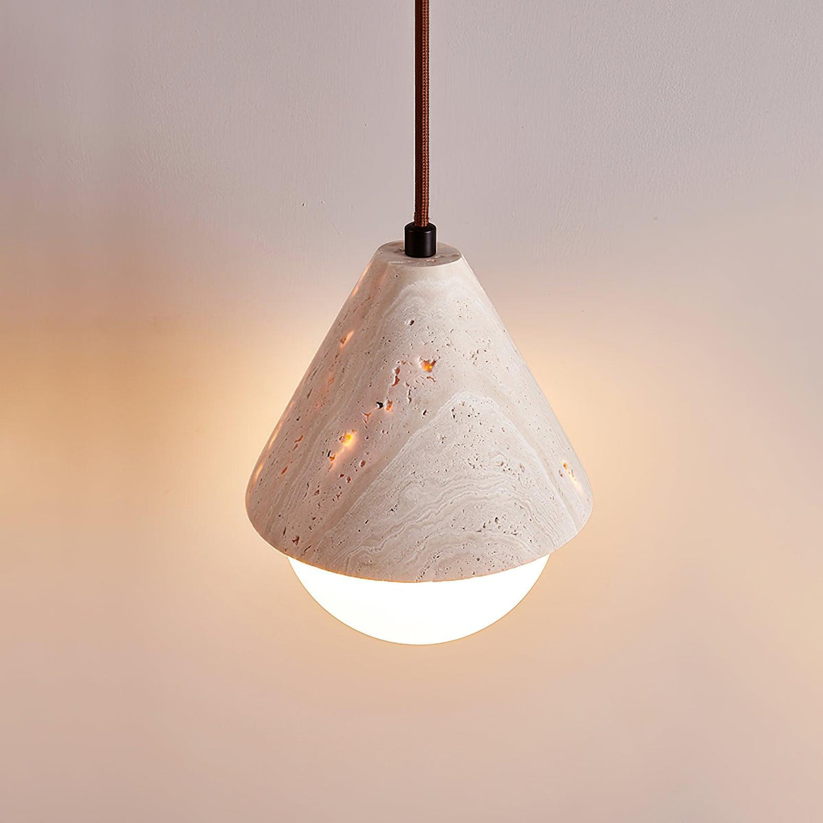 Aslo Minimalist Travertite Ceiling Suspension Lamp