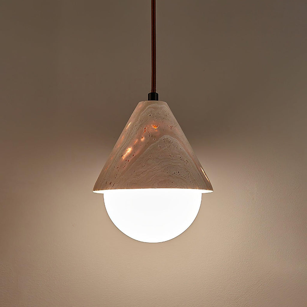 Aslo Minimalist Travertite Ceiling Suspension Lamp