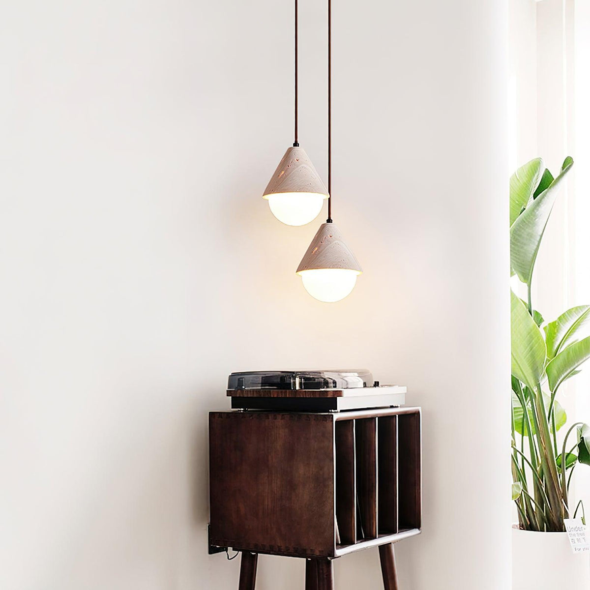 Aslo Minimalist Travertite Ceiling Suspension Lamp