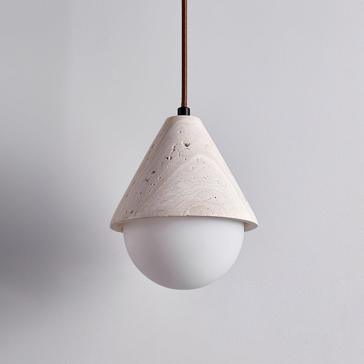 Aslo Minimalist Travertite Ceiling Suspension Lamp