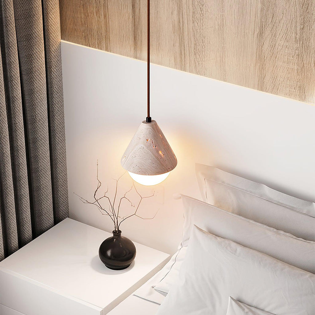 Aslo Minimalist Travertite Ceiling Suspension Lamp