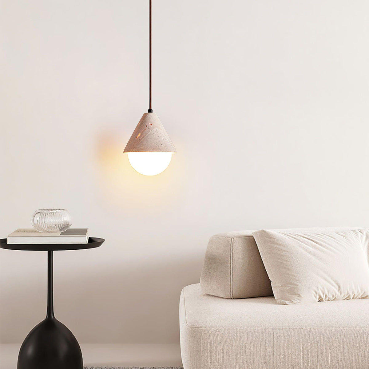 Aslo Minimalist Travertite Ceiling Suspension Lamp
