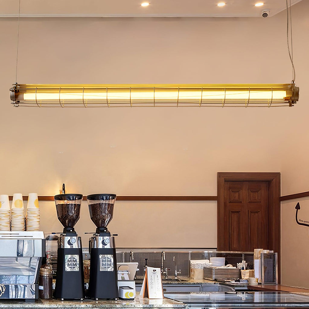 מנורת תלייה קווית תעשייתית Arorisra, 123cm, LED מובנה