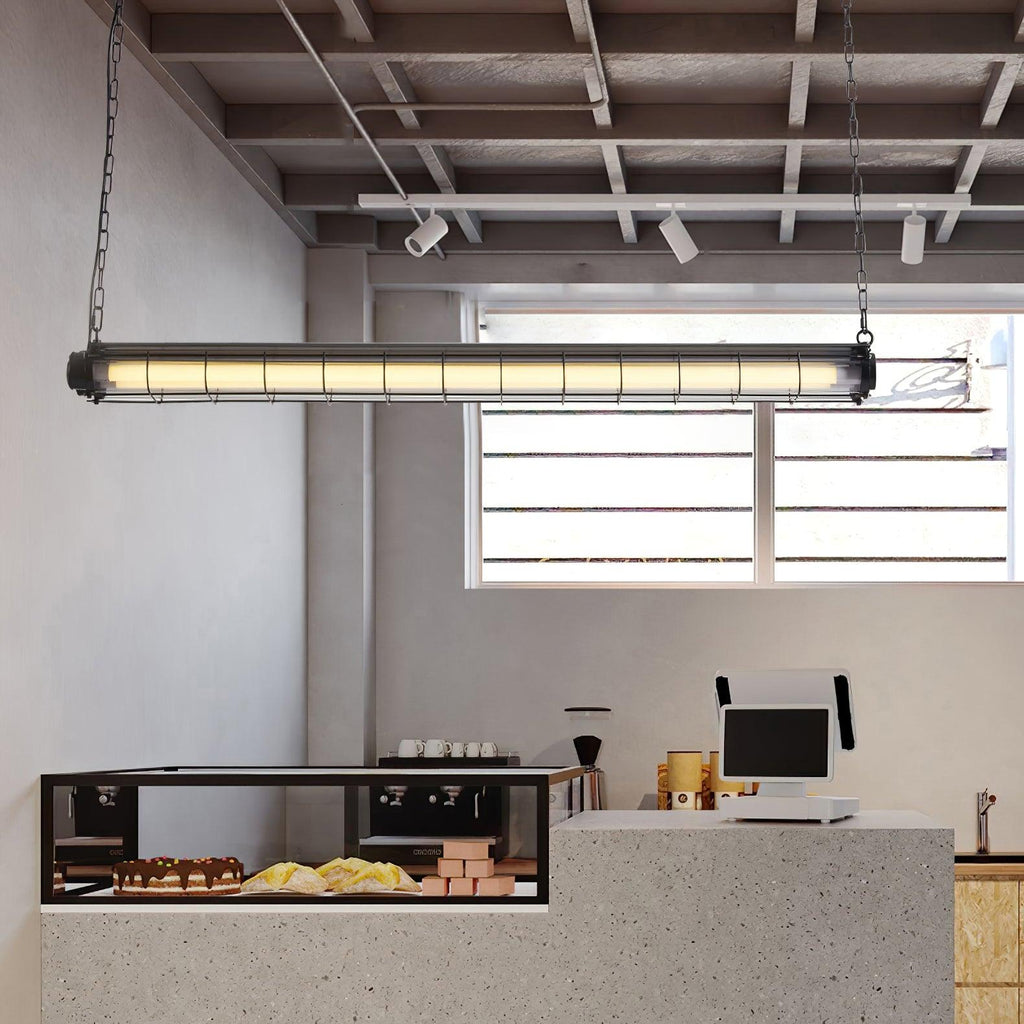 מנורת תלייה קווית תעשייתית Arorisra, 123cm, LED מובנה