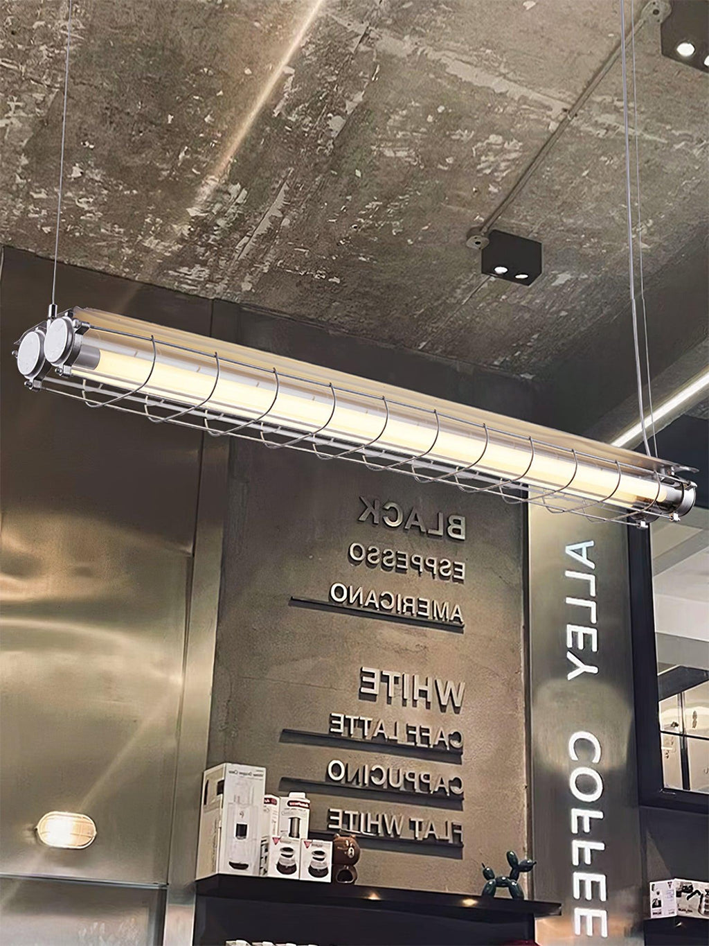 מנורת תלייה קווית תעשייתית Arorisra, 123cm, LED מובנה