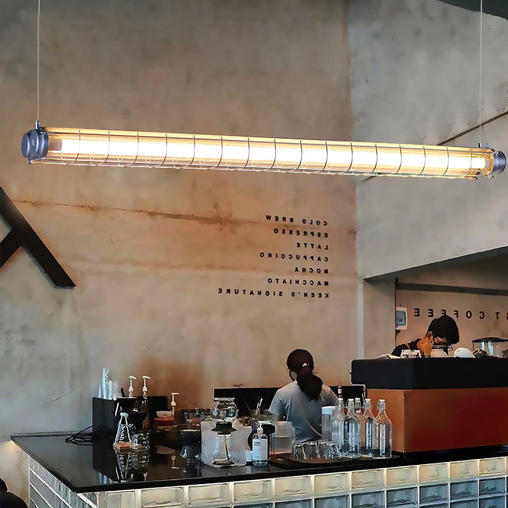 מנורת תלייה קווית תעשייתית Arorisra, 123cm, LED מובנה