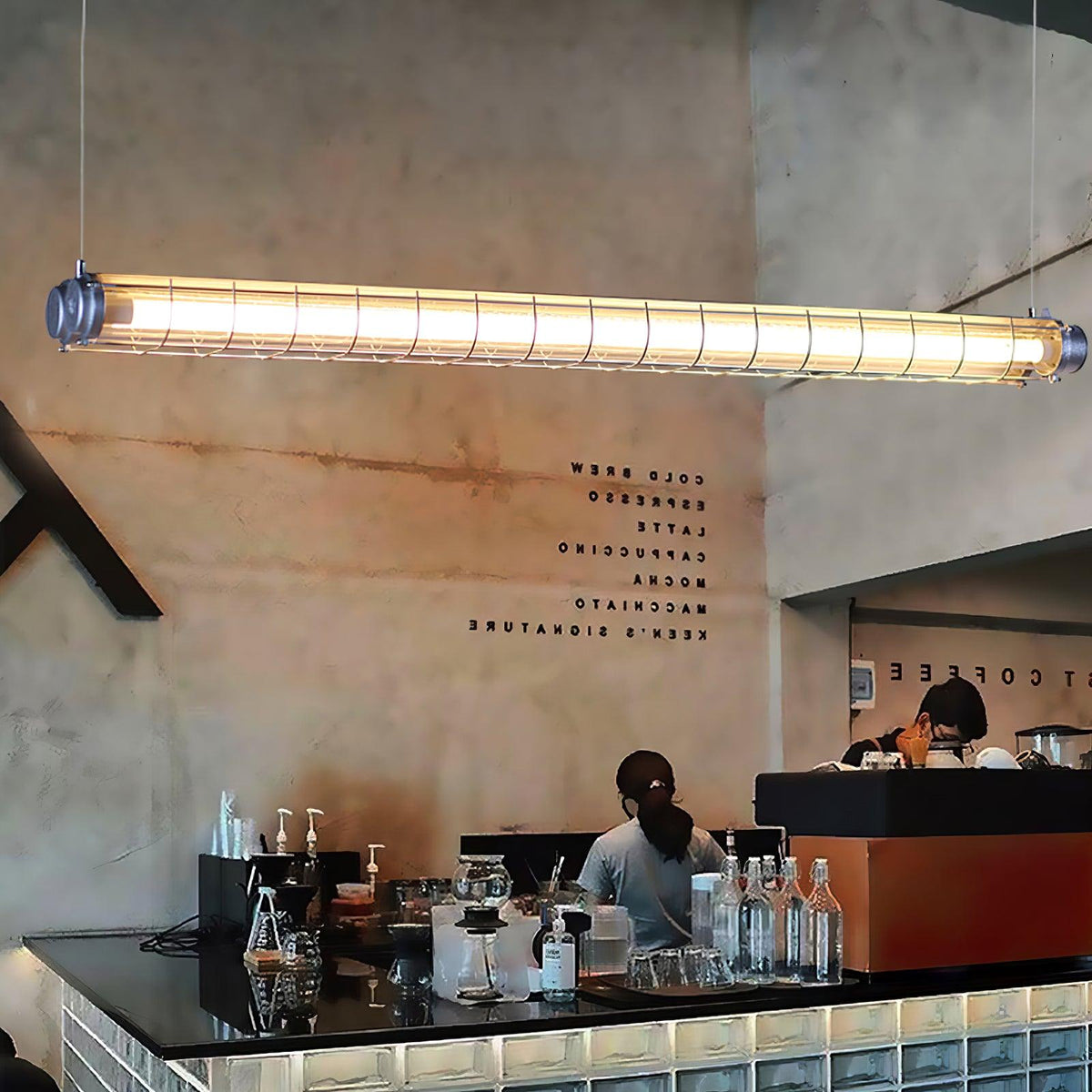 מנורת תלייה קווית תעשייתית Arorisra, 123cm, LED מובנה