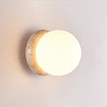 Blikuvys moderne minimalistisk vegglampe i travertinglass — 16X16X16CM