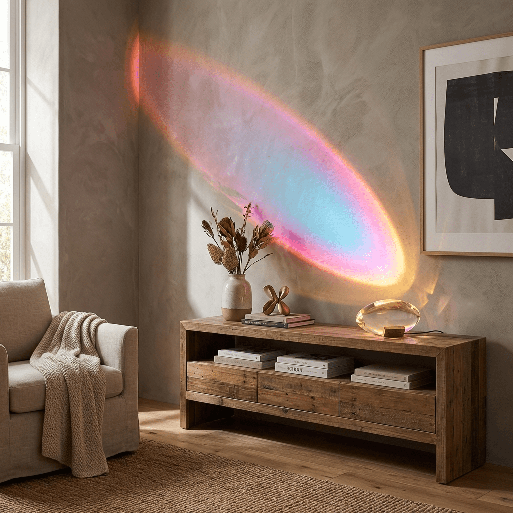 Atman Sculptural Table Lamp — Oval Silhouette, Soft Ambient Glow