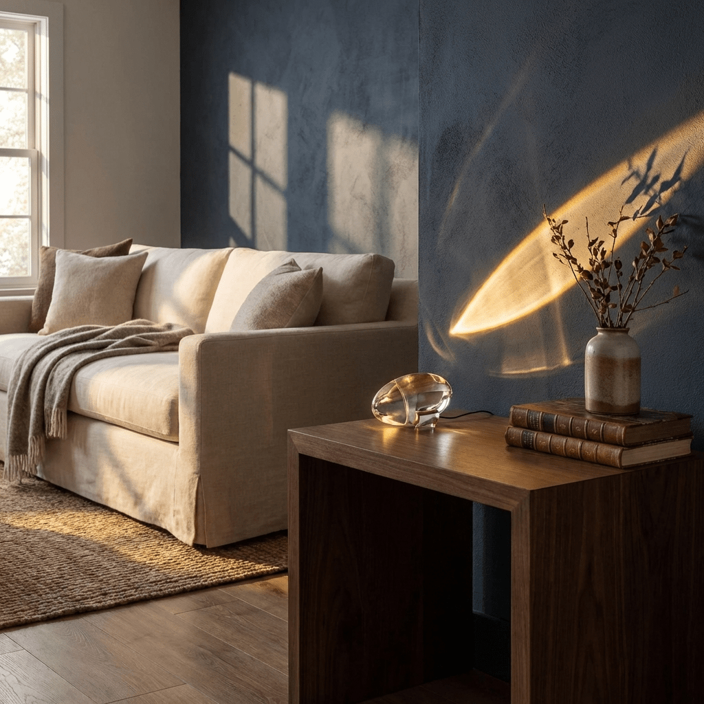 Atman Sculptural Table Lamp — Oval Silhouette, Soft Ambient Glow