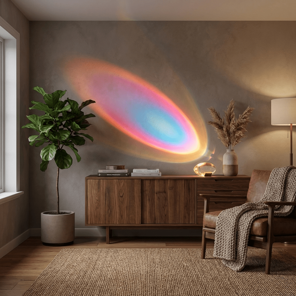 Atman Sculptural Table Lamp — Oval Silhouette, Soft Ambient Glow