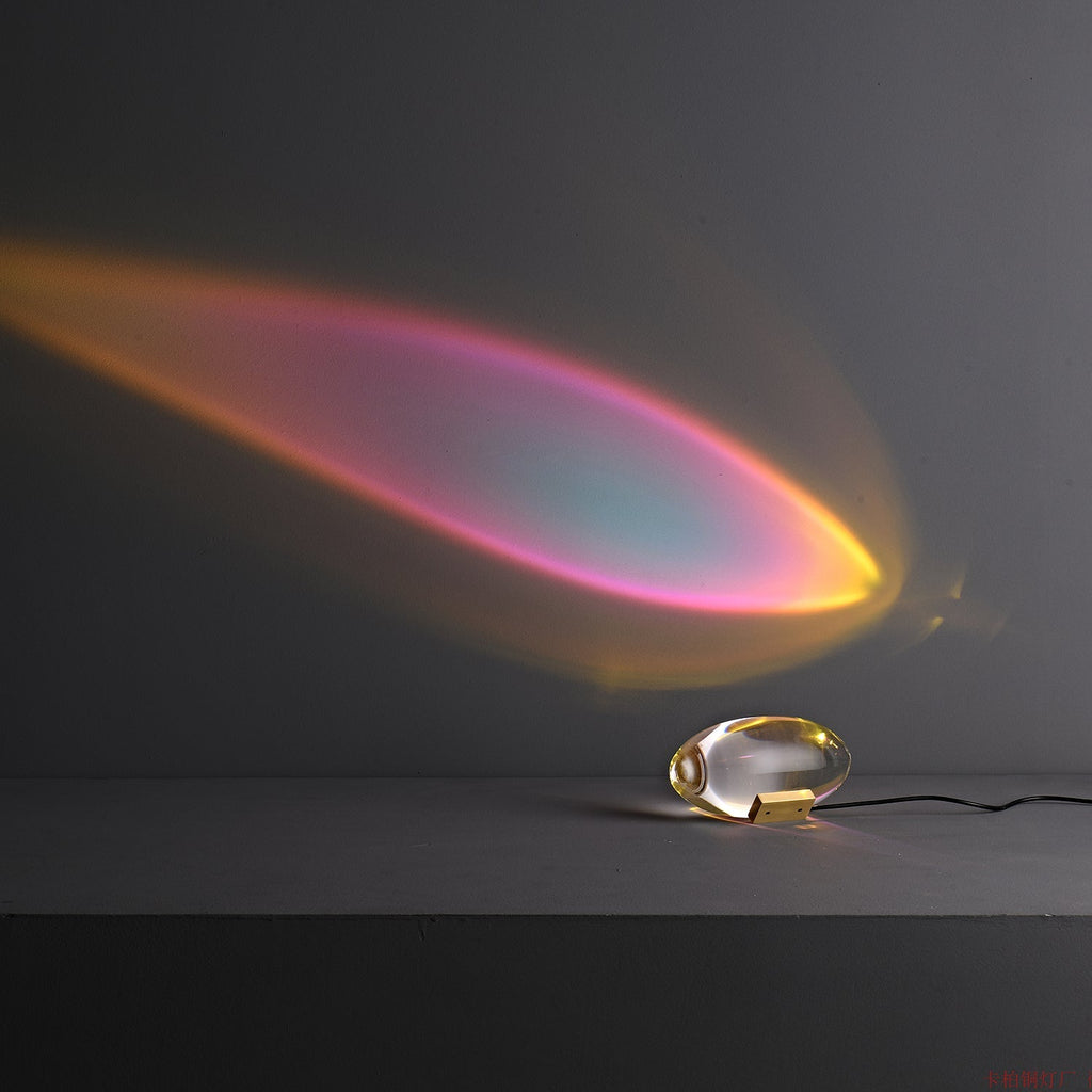 Atman Sculptural Table Lamp — Oval Silhouette, Soft Ambient Glow