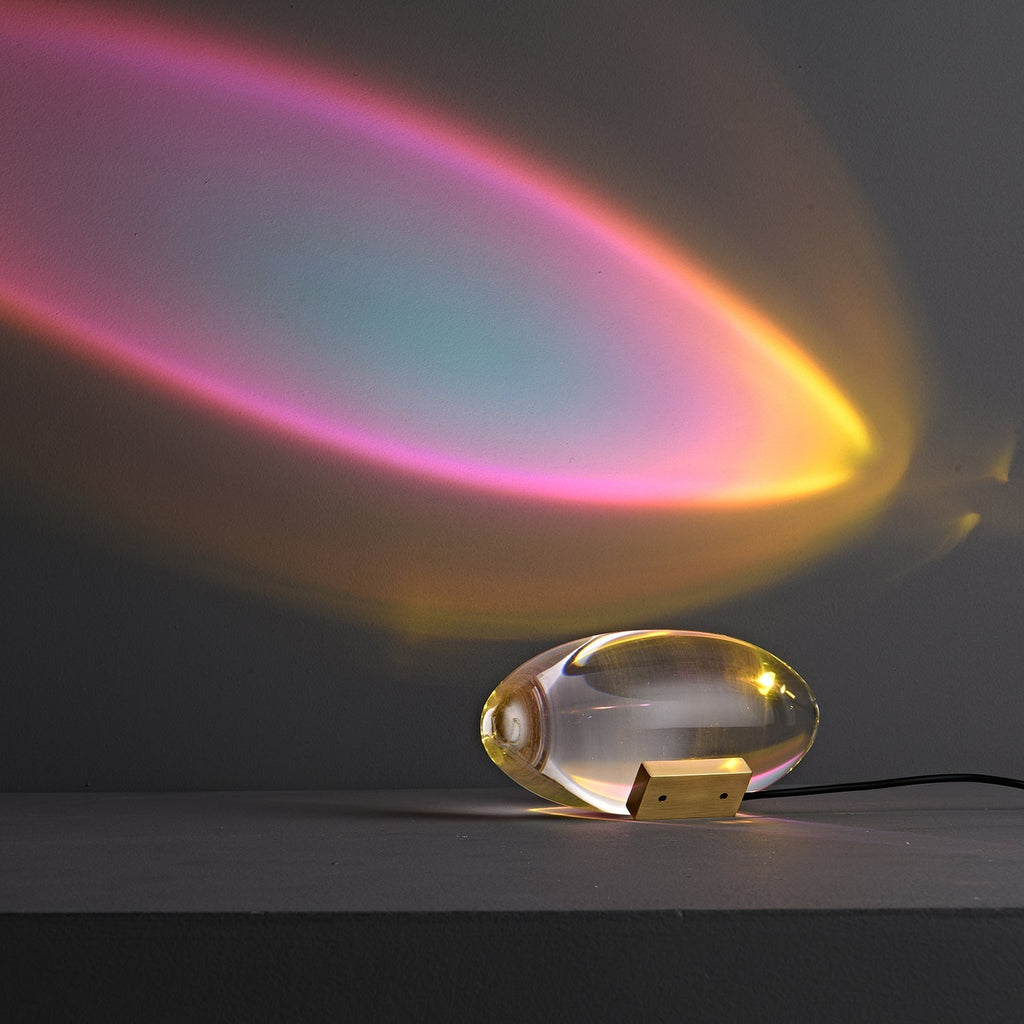 Atman Sculptural Table Lamp — Oval Silhouette, Soft Ambient Glow