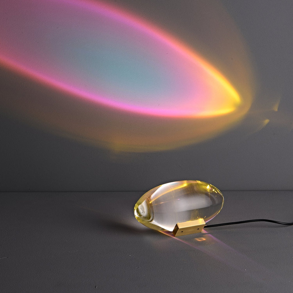 Atman Sculptural Table Lamp — Oval Silhouette, Soft Ambient Glow