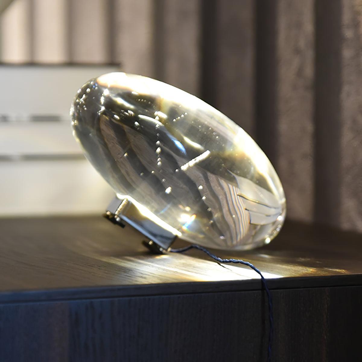 Atman Sculptural Table Lamp — Oval Silhouette, Soft Ambient Glow